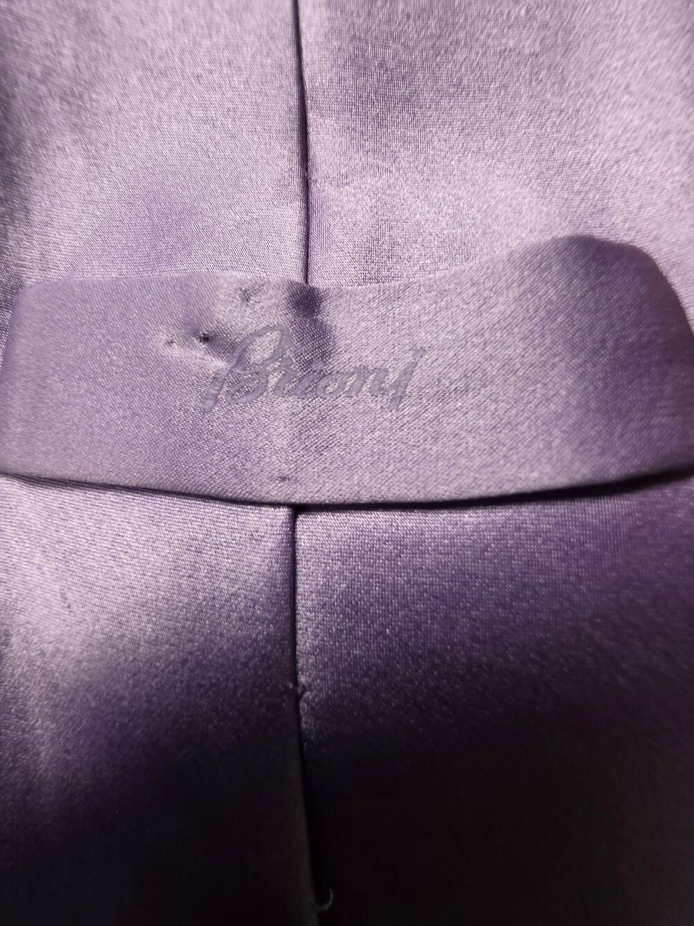 Brioni Purple Lavender 100% Silk Satin Tie Luxury Italian Designer Necktie